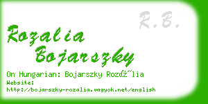 rozalia bojarszky business card